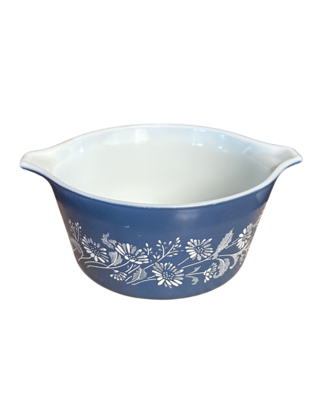 Vintage Pyrex Colonial Mist Blue Floral Mixing Bowl | Cinderella Handles
